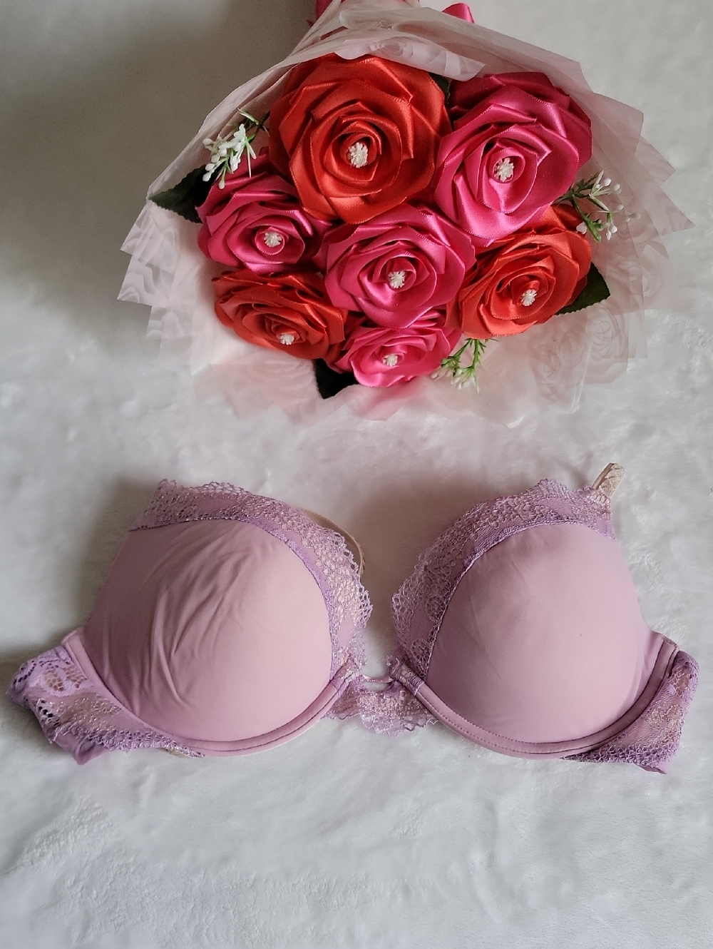 DKNY Lilac Lace Push-Up Bra